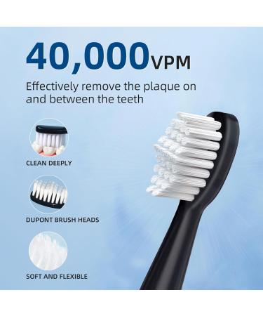 Y-Kelin Electric Toothbrush for Adults - 5 Modes Soft Bristles (Black) | Best International Shipping - Buy Online on GoSupps.com