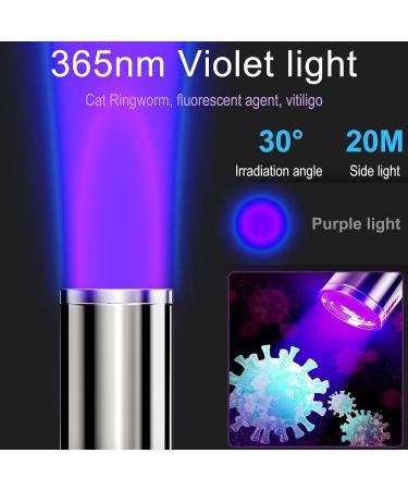 HUHKOUAE Wood's Lamp Portable UV Black light for Pet Dog/Cat Care cat Ringworm Detector Pet Urine Detector with Portable buckle and Magnetic back cover - Buy Online on GoSupps.com