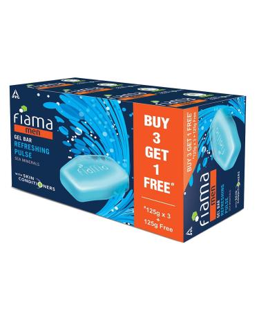Buy Fiama Di Wills Men Refreshing Pulse Gel Bar 125g - Get 1 Free! | International Shipping - Buy Online on GoSupps.com