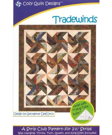 Trade Winds Tradewinds Quilt Pattern  Jelly Roll 2.5 Inch Strip Friendly  5 Finished Size Options