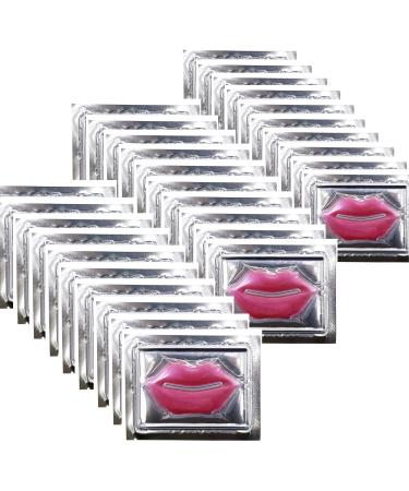 30 Pieces Collagen Crystal Lip Masks Lip Mask Gel Repair Treatment Remove Dead Skin Anti Chapped & Aging Nourishing Lip Care Gel Pads for Dry & Cracked Lips Moisturizing
