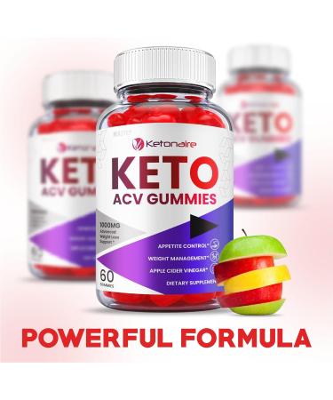 Ketonaire Keto Gummies - Vegan Formula with ACV & B12 (60 Gummies) - Buy Online on GoSupps.com