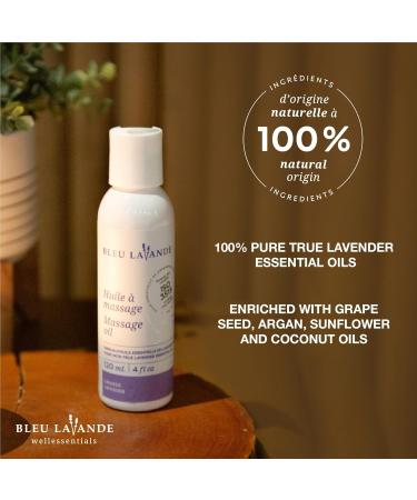 Buy Bleu Lavande 2 Pack Natural Lavender Massage Oil - 100% Pure Vegan Cruelty-Free No Artificial Fragrances - 2X 4 Fl Oz - Buy Online on GoSupps.com