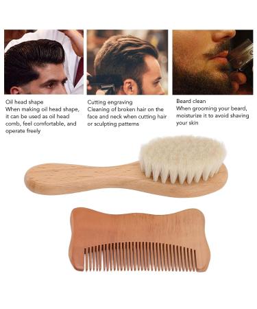 Newborn Baby Natural Wool Comb  Beautiful Appearance Exquisite Workmanship Wooden Baby Hair Brush and Comb Set Close to Skin Massaging Scalp for House - Buy Online on GoSupps.com