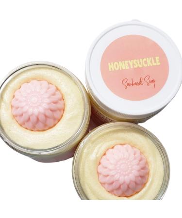Honeysuckle Whipped Exfoliating Sugar Scrub. Handmade Soap