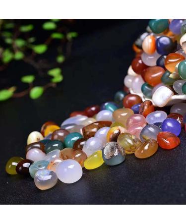 Natural Crystal Rough 50g/200g Natural Colorful Granular Agate Crystal Stone Degaussing Home Decor Garden Flowerpot Decoration Fish Tank Decor 1pack(50g) Light Grey - Buy Online on GoSupps.com