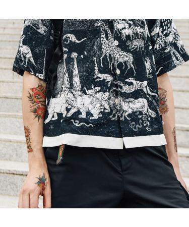 CARGEN Classic Temporary Tattoos - Vintage Old School Stickers in Various Sizes - Rose, Swallows, Butterflies, and Swords Design - 1 Count Pack - Buy Online on GoSupps.com