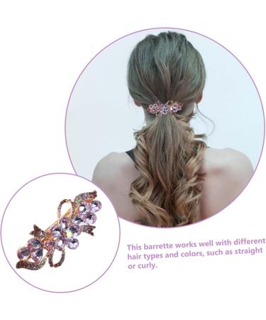 Ipetboom Rhinestone Hair Clip Hair Clips for Women Temperament Hair Clip Bow Hair Clips Wedding Hair Accessories Mini Claw Clips for Hair Bride Hair Clips Top Clip Miss Spring Metal Purple - Buy Online on GoSupps.com