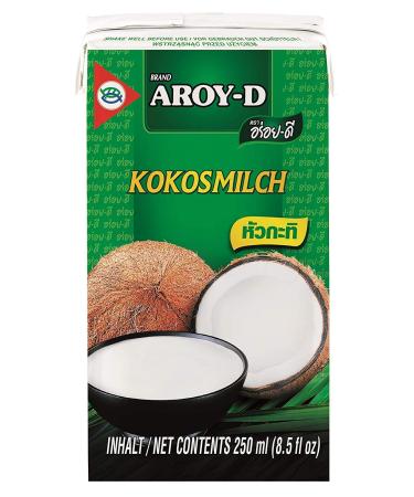 Aroy-D Coconut Milk with E435 - Pack of 5 (5 x 250ml) | Premium Quality for Cooking & Baking - International Shipping Available - Buy Online on GoSupps.com