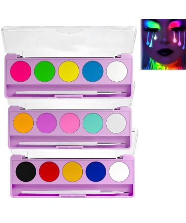 Face Paint Palette Face Painting Kit Professional with Brushes for Halloween Cosplay Costumes Parties and Stage
