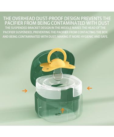 Stylish Ghirting Pacifier Container | Universal Portable Pacifier Clips Box & Accessories Storage - Green - Buy Online on GoSupps.com