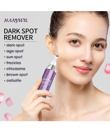 HANYWIL Dark Spot Remover for Face and Body Dark Spot Corrector Serum Age Spot Sun Spot Freckles Brown Spot Remover Melasma Treatment for Face Skin Care Serum with Roller - Buy Online on GoSupps.com