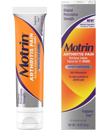 Motrin Arthritis Pain Relief Diclofenac Sodium Topical Gel 1% - Anti-Inflammatory Cream for Arthritis Pain in Hands, Wrists, Elbows, Knees, Feet & Ankles - 1.76 Oz Pack of 1 - Buy Online on GoSupps.com