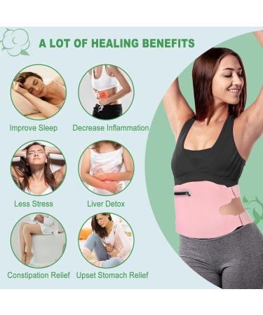 jyibinee Reusable and Washable Castor Oil Pack Reusable Versatile Leak-Proof Design to Improve Natural Body Heat Pink Castor Oil Bag - Buy Online on GoSupps.com