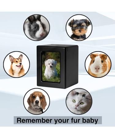 PCS Pet Photo Urns for Dogs Ashes - Small Black Pet Cremation Box (0-25lbs) - Buy Online on GoSupps.com