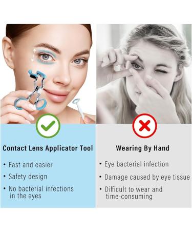 Contact Lens Applicator Tool Contact Lens Eye Opener for Contact Wearing Aids with Contact Lens Case Sucker+Tweezer with Soft Tip Convenient Travel Set (1) - Buy Online on GoSupps.com