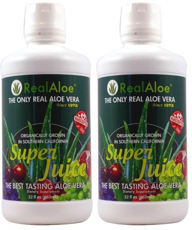 Real Aloe Vera Super Juice 32 Fluid Ounce (Pack of 2)