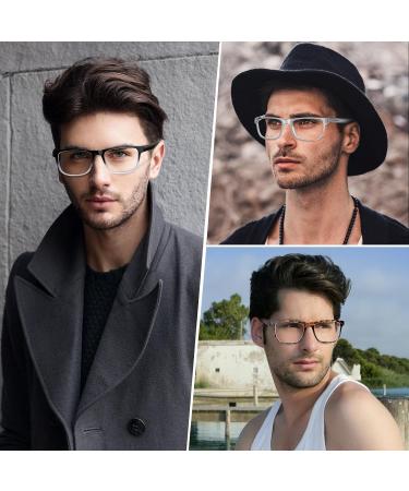 5 Pack Oversized Blue Light Blocking Reading Glasses for Men | Large Square Wide Readers | Best Eyewear for Big Heads & Large Faces | 2.0 Magnification - Buy Online on GoSupps.com