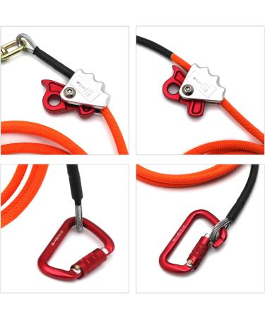 SMT 1/2 X 8' Steel Wire Core Triple Lock Lanyard Kit - Orange Arborist Flip line Swivel Snap - P/N ET-OUTDOOR003-RAW - Buy Online on GoSupps.com