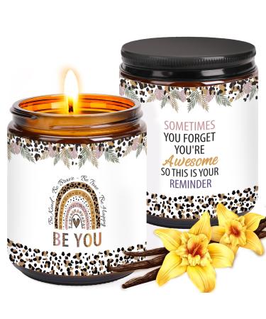 Vanilla Scented Candles Gifts for Women Unique Birthday Gifts for Her Aromatherapy Soy Wax Candles Gifts for Women Christmas Xmas Gifts Idea for Women Best Friend Sister Bestie Auntie Mum BFF You Are Awesome