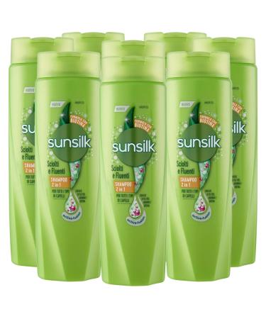 Sunsilk Sunsilk 2 in 1 Shampoo & Conditioner for All Hair Types with Tea Tree Arginine & Biotin - 8 x 250ml Bottles