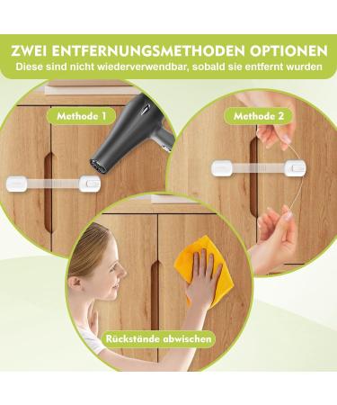 Child Protection Cabinet Set - 6 Durable Safety Locks for Drawers Doors & Ovens - No Drilling Required - Buy Online on GoSupps.com