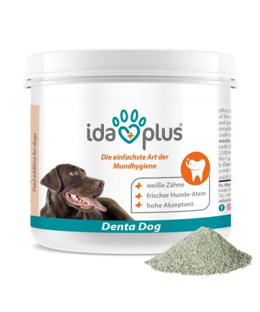 Ida Plus Denta Dog - child -light dog dental care without teeth brushes - dog dental care stops dogs bad breath & ensures fresh dog - Dounding dentist & plaque - 150g - Buy Online on GoSupps.com
