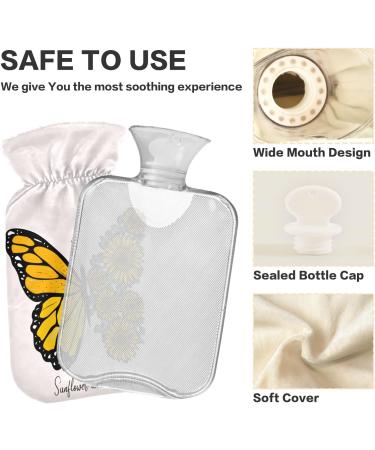 Durable 1L Heat Bottle - Warm-Up Bag for Pain Relief | Sunflower Butterfly Pattern - Buy Online on GoSupps.com