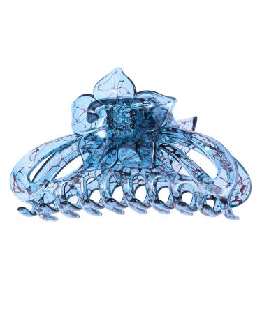 Transparent blue hair claw clip large resin hair clip for women