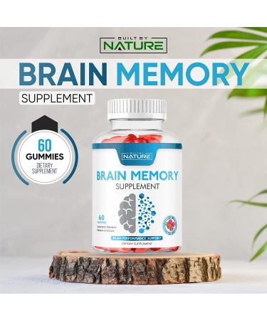 Memory Support Gummy Supplement with Phosphatidylserine and Vitamin B12 - Nootropic Brain Booster for Seniors and Adults - 60 Gummies - Buy Online on GoSupps.com
