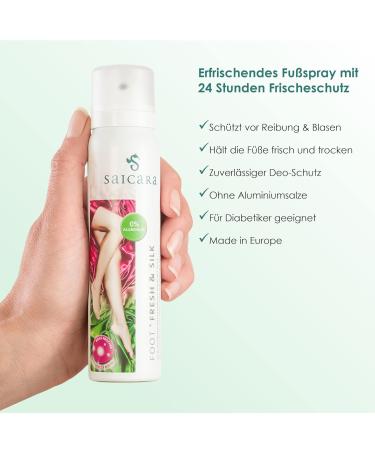 Buy Saicara Foot Fresh & Silk Spray - Blister Protection Aluminum-Free 100ml EU Made Ideal for Diabetics - International Shipping Available - Buy Online on GoSupps.com