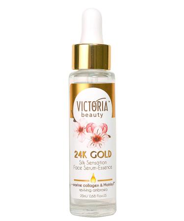 Victoria Beauty 24K Gold Silk Sensation Face Serum-Essence Pampering Anti-Aging Moisturiser for an Ever-Youthful & Glowing Skin 20ml