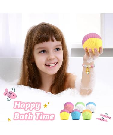 Bath Bombs for Kids with Surprise Inside 6 PCS Natural Organic Bath Bombs for Girls & Toddlers Aged 3-12 Bath Fizzers Gift Set with Mermaid Bracelets Hair Clip Jewelry Bag for Birthday Christmas - Buy Online on GoSupps.com