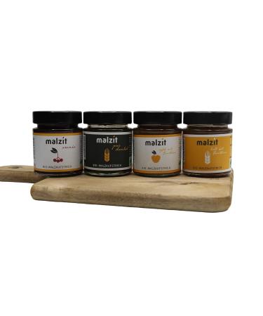 Organic Malzit Spread Starter Box - 4 x 150g Apple & Aronia - Vegan Low Sugar Perfect for Bread & Croissants - Buy Online on GoSupps.com