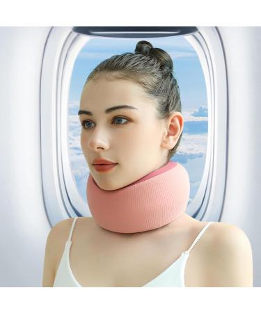 Neck Brace - Soft Foam Wraps Keep Vertebrae Stable Neck Brace & Elastic Supports Comfort Neck Support Soft Neck Support Relieves Pressure in Spine for Travel Pink - Buy Online on GoSupps.com