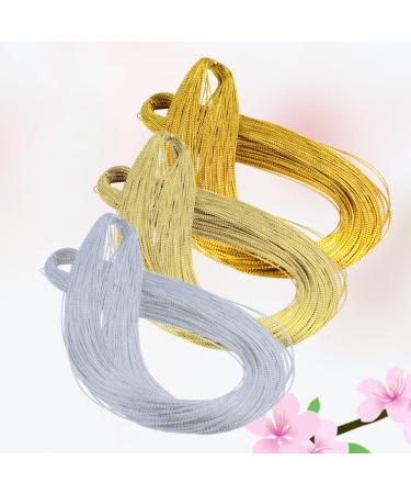 ABOOFAN 3 Pieces Elastic Thread - Silver Wire & Gold Cord for Jewelry Christmas Crafting & Metallic Embroidery - Buy Online on GoSupps.com