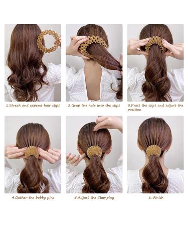 7PCS Bird Nest Magic Hair Clip Set - Ponytail Hair Holder for Women & Girls - Perfect Gift for Back to School Outfits - Ideal for Thin & Thick Hair (Flocking) - Buy Online on GoSupps.com