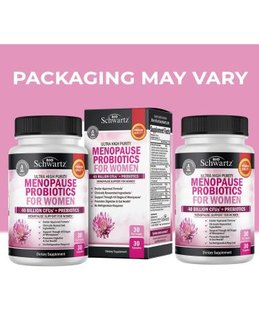 Menopause Support Probiotics for Women - Natural Relief for Hot Flashes, Night Sweats, Mood Swings - Astragalus Menopause Supplements - 30-Day Supply - Buy Online on GoSupps.com