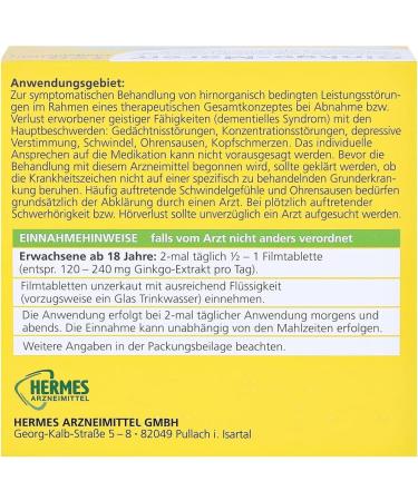 Ginkgo-Maren 120 mg Film-Coated Tablets - 200 pcs | Buy Ginkgo Biloba Supplements Online - International Shipping Available - Buy Online on GoSupps.com