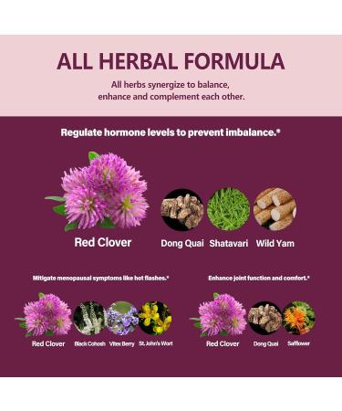 100% Natural Red Clover Extract - Herbal Drops for Hormone Balance Menopause & Bone Health Support | 2oz - Buy Online on GoSupps.com