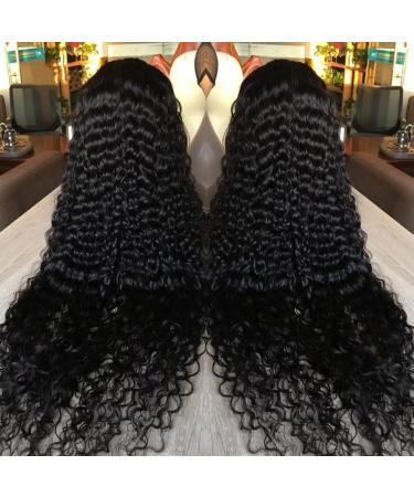 22 Inch Water Wave Lace Closure Wig - Brazilian Remy Virgin Hair, Free Part, Natural Hairline - Buy Online on GoSupps.com