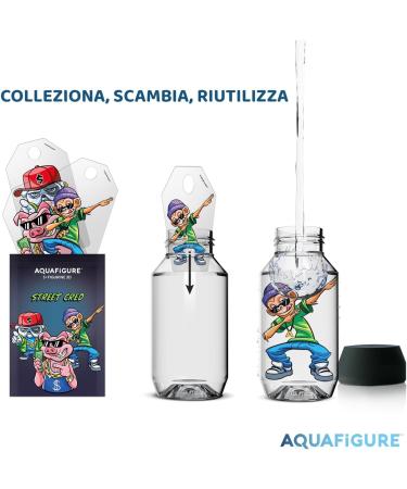 Aquafigure Reusable Water Bottle BPA Free 3D Bottle and Figure Dishwasher Safe Customizable with Themed 3D Figures (Emoji Dinosaurs and Others) - Capacity 330ml Colour - Buy Online on GoSupps.com
