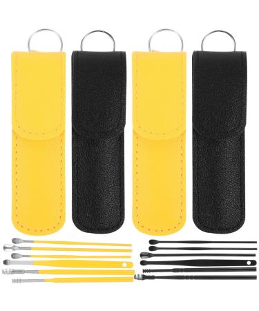 PACKOVE 4sets Metal Ear Wax Picker Set Ear Cleaning Tools Spiral Wax Remover Household Booger Picker Tool