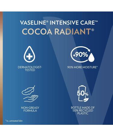 Vaseline Intensive Care Cocoa Radiant Lotion 10 oz - Pack of 6 | Moisturizing & Hydrating Skin Care for All Skin Types - International Shipping Available - Buy Online on GoSupps.com