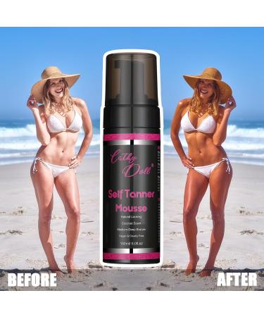 Cathy Doll Cruelty Free Sunless Tanning Mousse - Natural Self Tanner for Fair Skin | Perfect for Body & Face - Buy Online on GoSupps.com