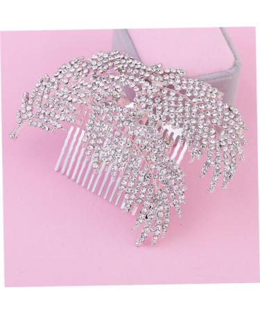 FRCOLOR Rhinestone Comb silver headpiece bridal headpiece rhinestone headpiece bride Rhinestone Hair Comb - Buy Online on GoSupps.com