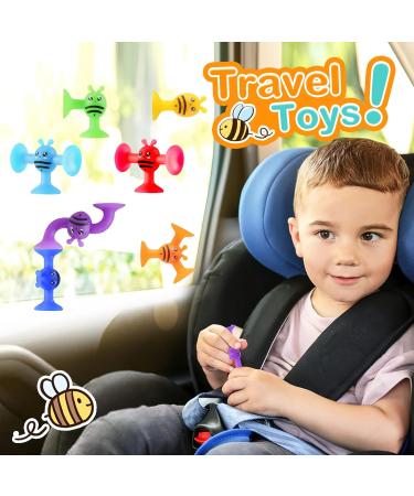 Sensory Silicone Suction Toys for Kids | 38 Pcs Building & Montessori Toy Set | Stress Relief & Travel Easter Gift | Ages 3-7 - Buy Online on GoSupps.com