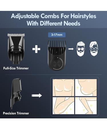 Gdundun Men's Body Shaver - 2 in 1 V-Shaped Trimmer & Intimate Razor with 15 Precision Levels for a Clean Look - Adjustable Black & International Shipping Available - Buy Online on GoSupps.com