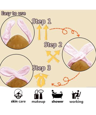 Nogcig Adjustable Towel Spa Headband for Women - Pink Headband for Washing Face, Skincare, Makeup - Buy Online on GoSupps.com