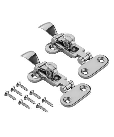 YUSOVE Boat Anti-Rattle Latch 316 Stainless Steel Lockable Hold Down Clamp Latch,Marine Hatch Hardware Fasteners,Pack of 2